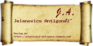Jelenovics Antigoné névjegykártya